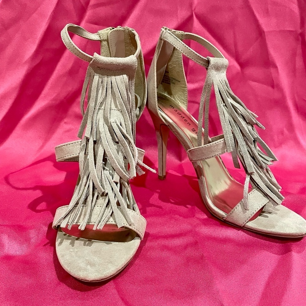 Fringe Suede Heels
